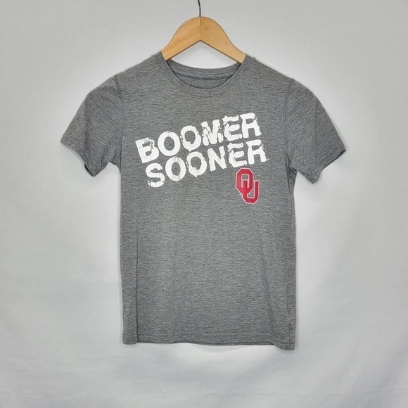 ADIDAS Oklahoma University Sooners Short Sleeve Soft T shirt Booner Sooner - Picture 5 of 13